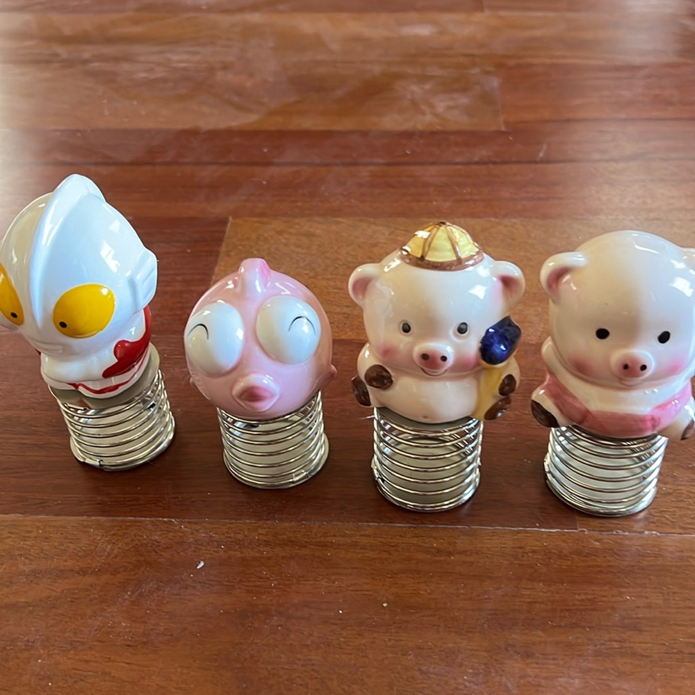 Cute Character Spring Toys Set - Multicolor